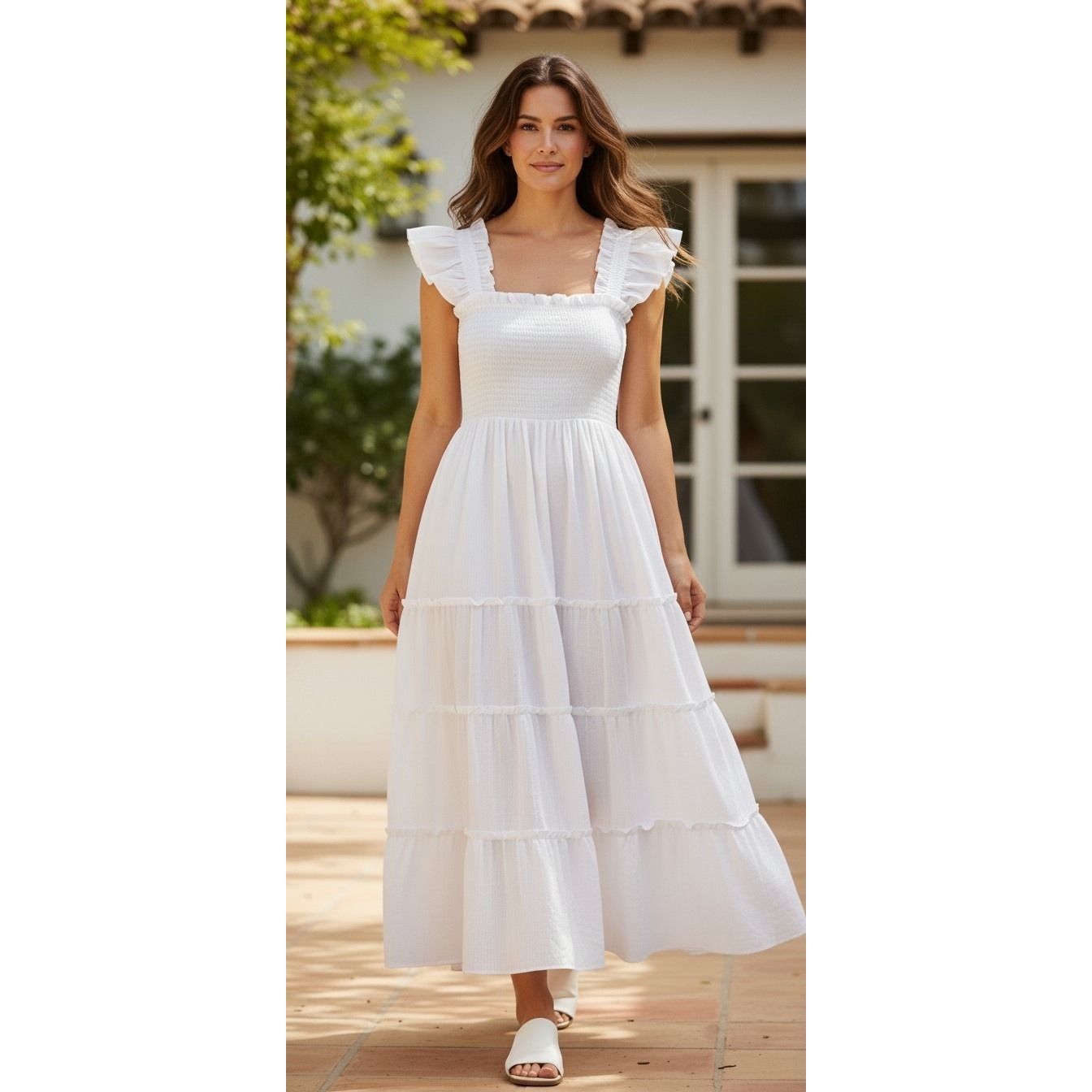 Hill House Home Ellie Nap Dress Xxxs White Shadow Stripe Midi Cottage Maternity
